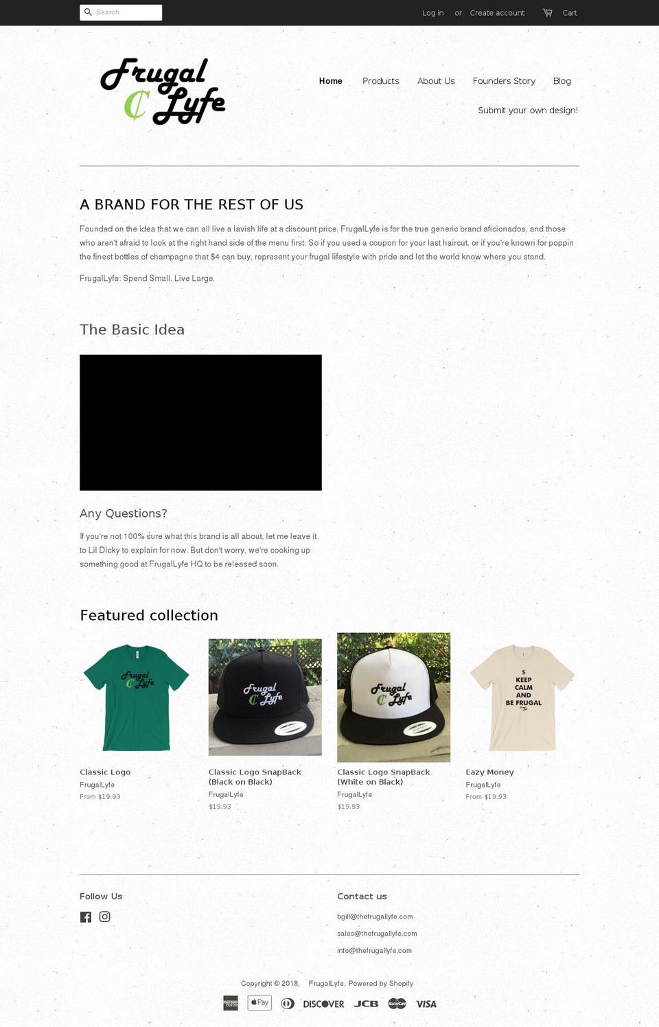 thefrugallyfe.com — Shopify storefront screenshot