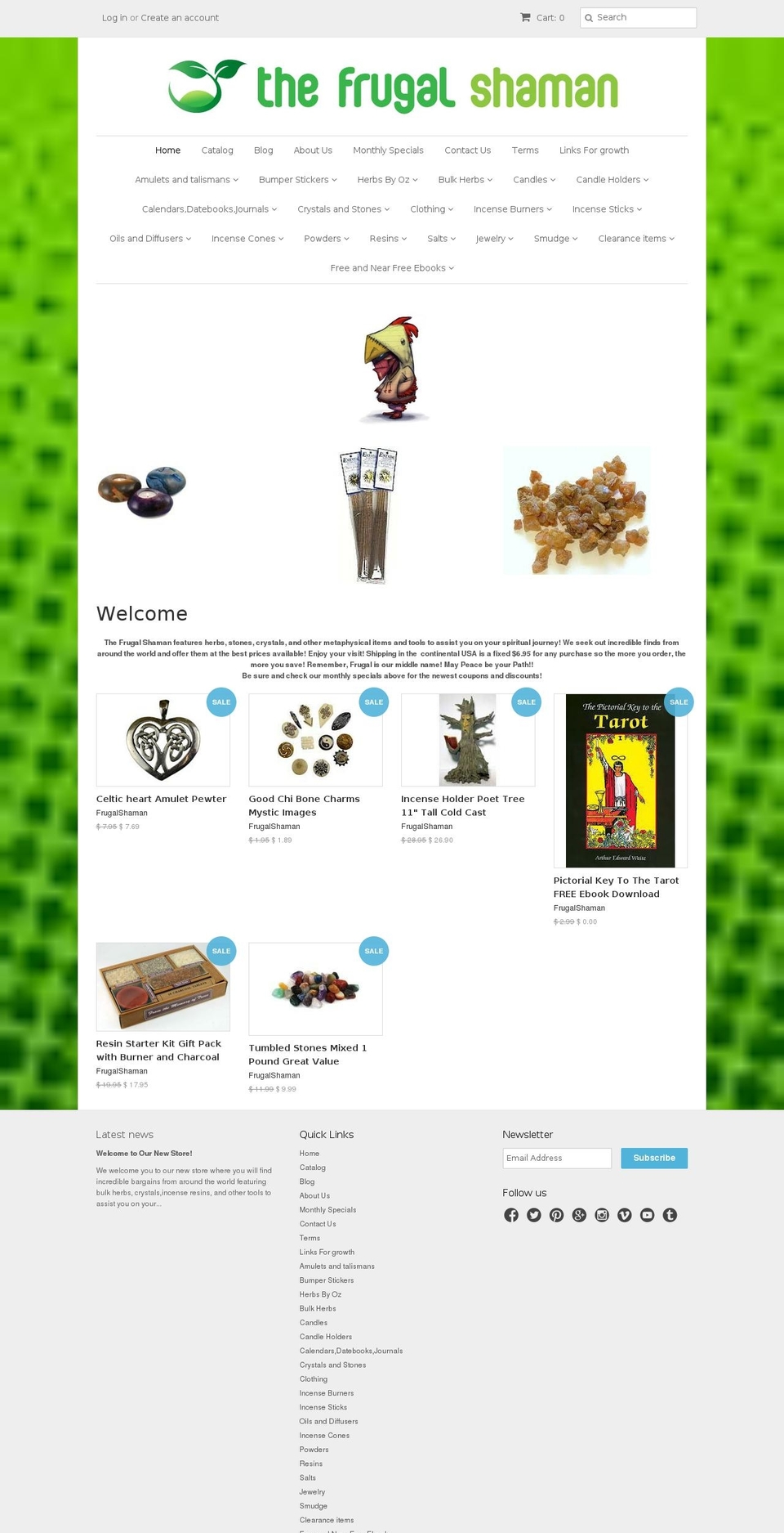 thefrugalshaman.net shopify website screenshot