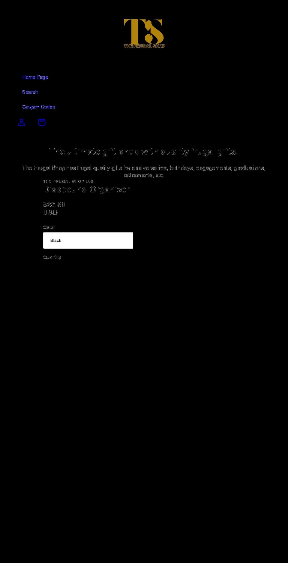 thefrugalshop.com shopify website screenshot