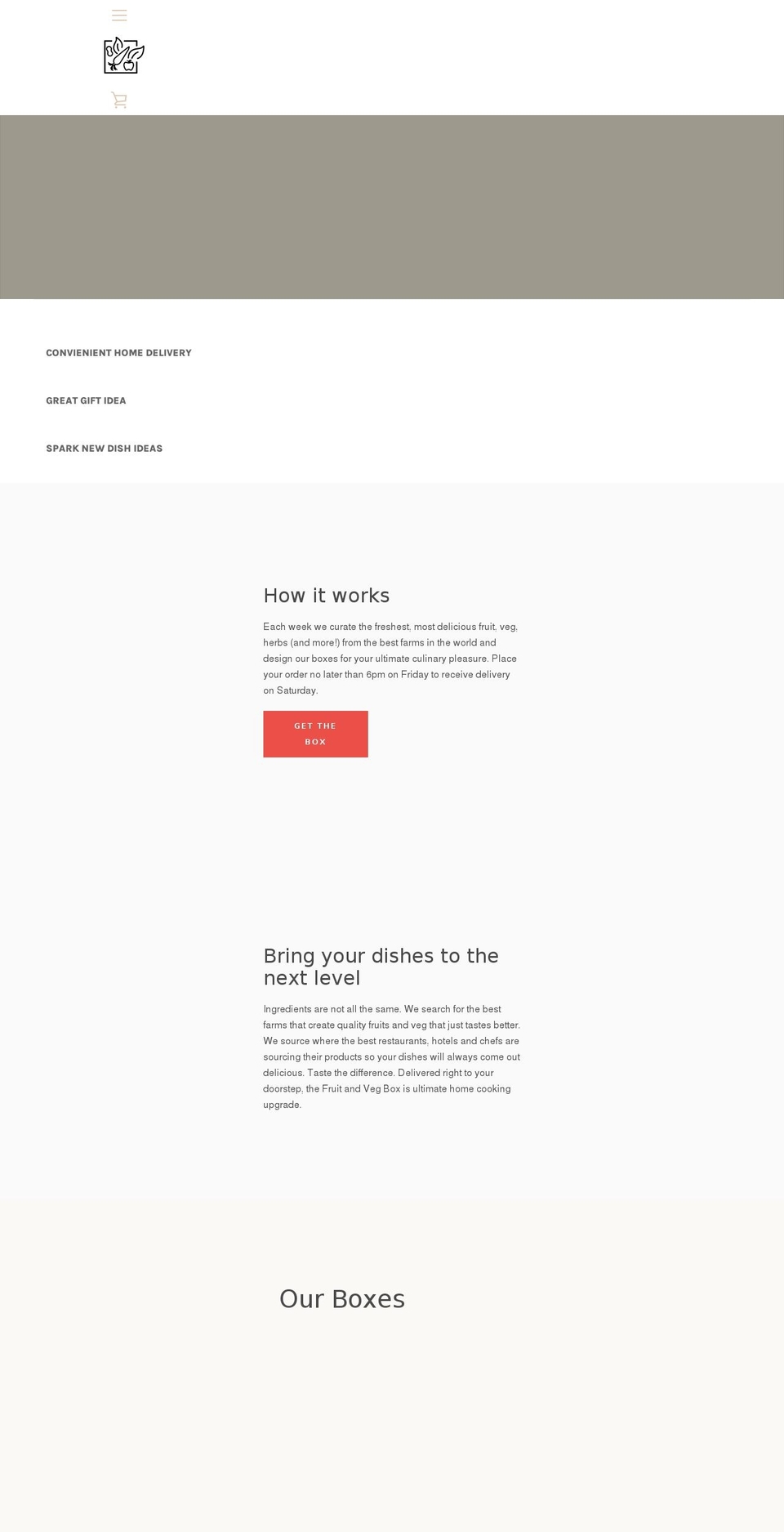 thefruitandvegbox.com shopify website screenshot