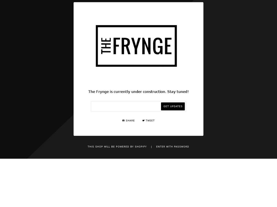 thefrynge.com shopify website screenshot
