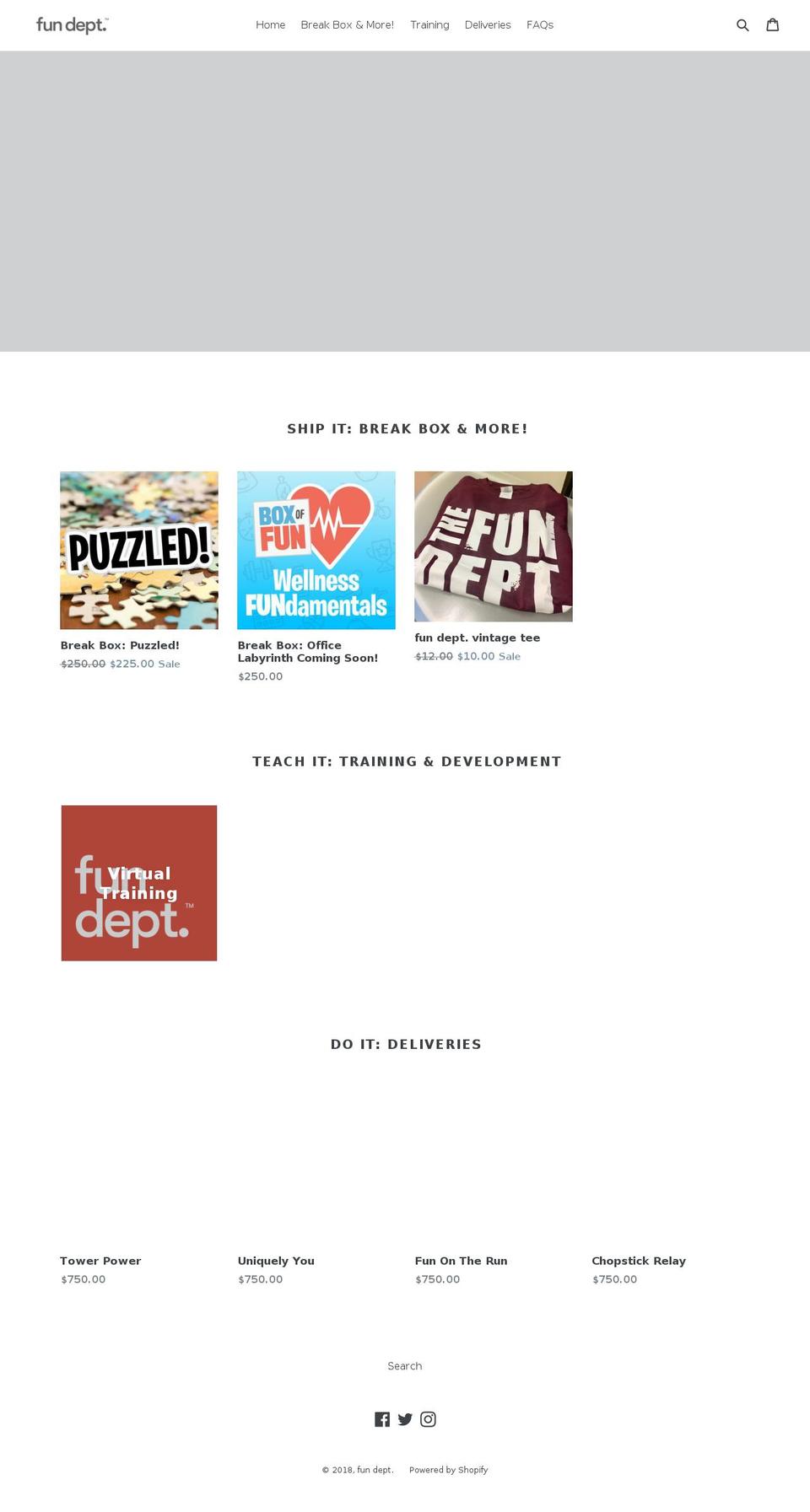 thefundept.store shopify website screenshot