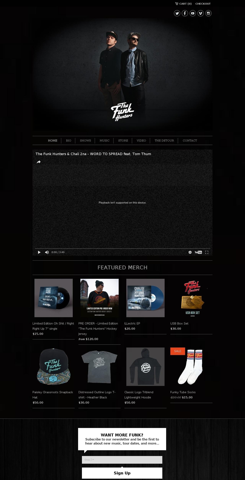 thefunkhunters.com shopify website screenshot