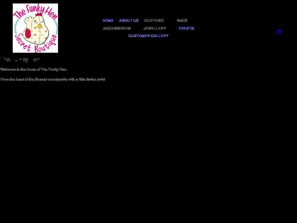 thefunkyhen.co.uk shopify website screenshot