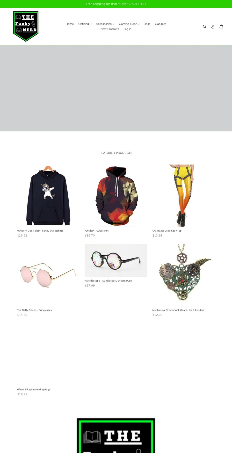 thefunkynerd.com — Shopify storefront screenshot
