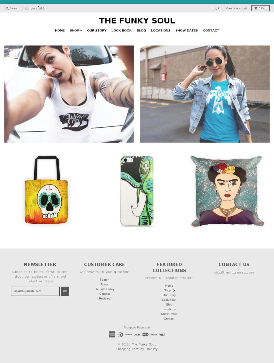 thefunkysoul.com shopify website screenshot