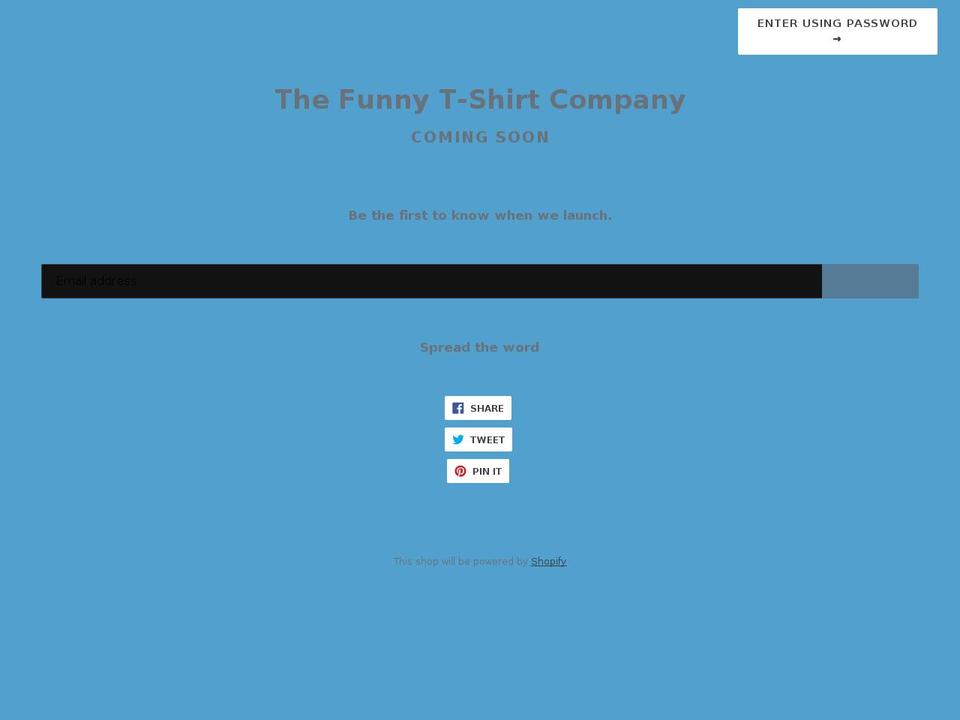 thefunnytshirtcompany.com — Shopify storefront screenshot