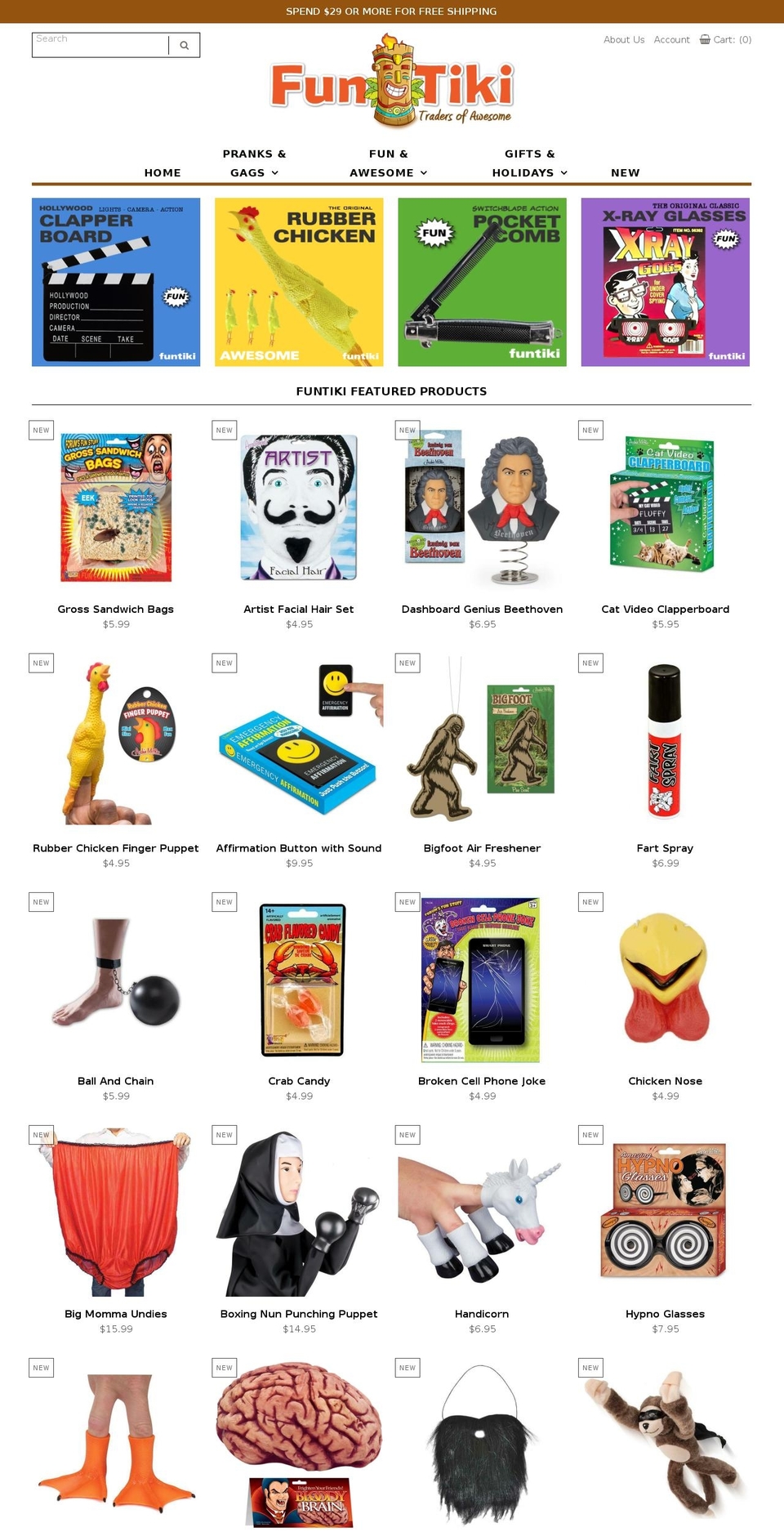 thefuntiki.com — Shopify storefront screenshot