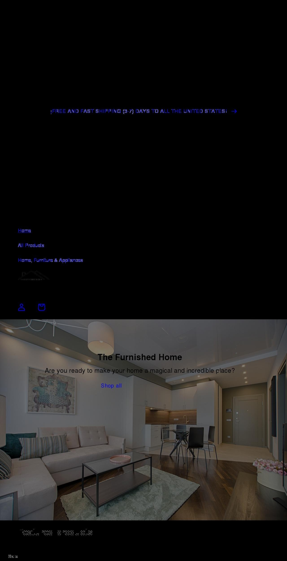 thefurnishedhome.com shopify website screenshot