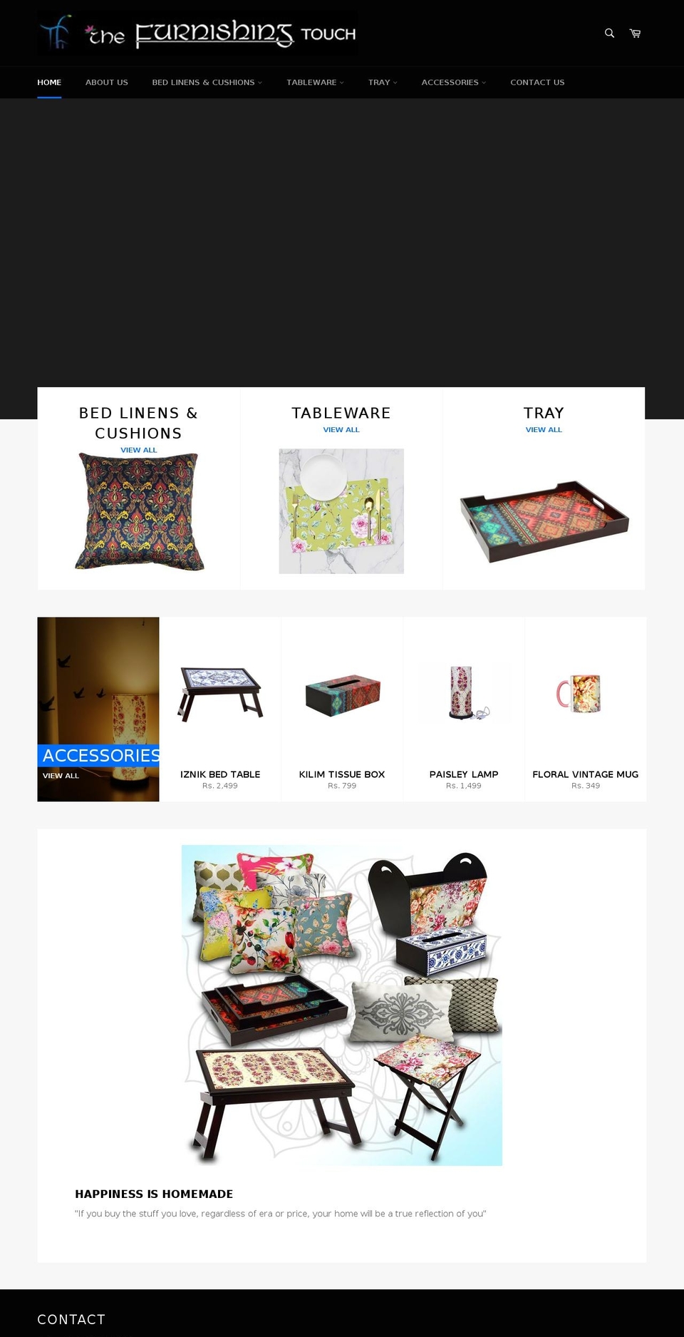 thefurnishingtouch.com — Shopify storefront screenshot