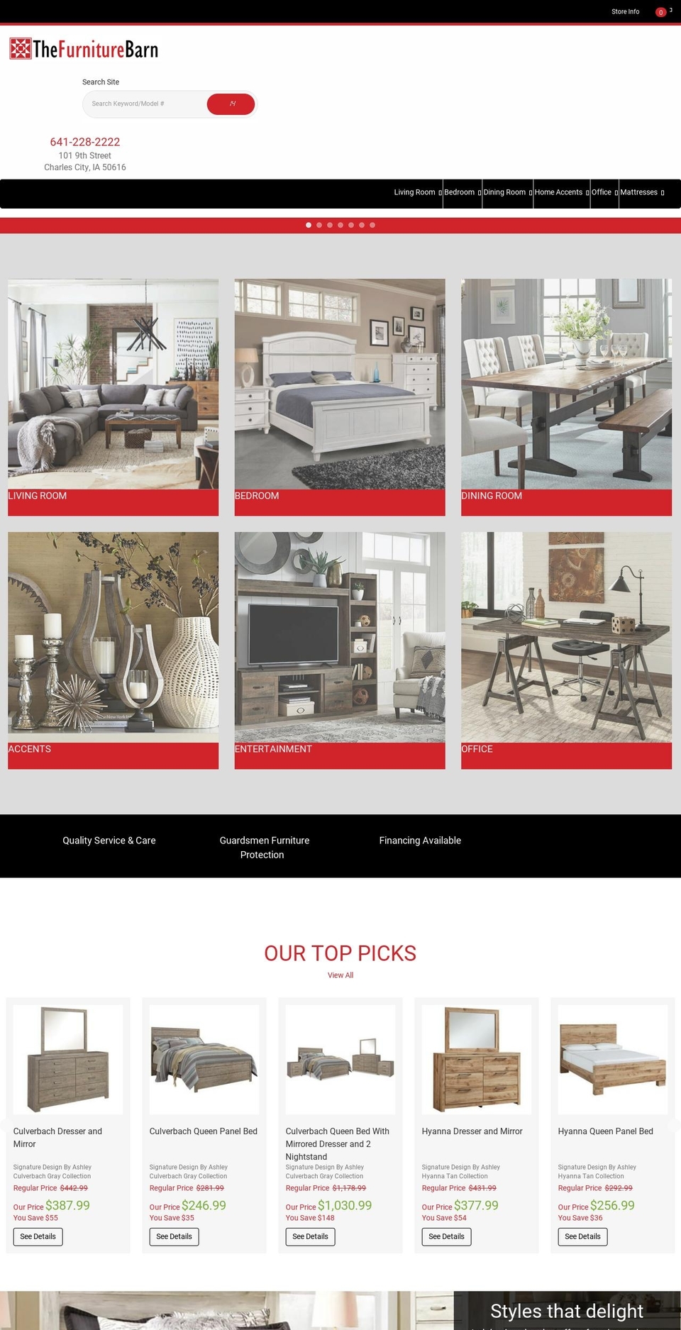 thefurniturebarninc.com shopify website screenshot