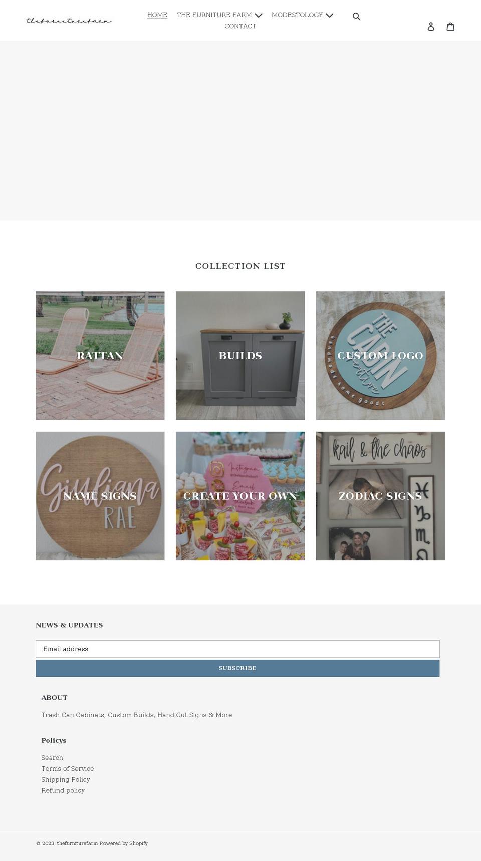 thefurniturefarm.com shopify website screenshot