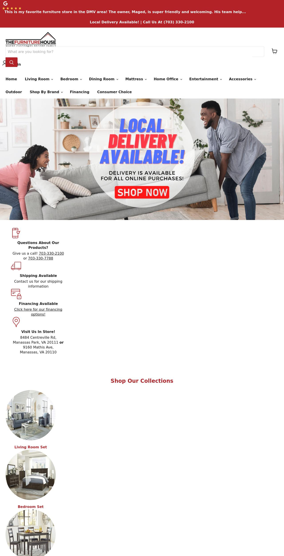 thefurniturehouseva.com shopify website screenshot