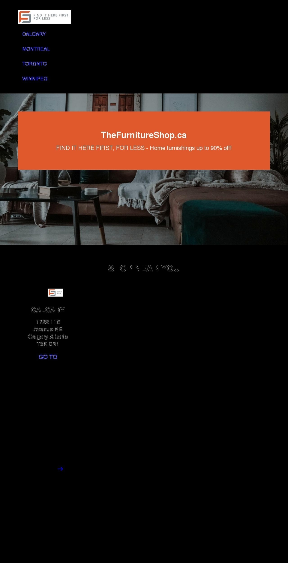 thefurnitureshop.ca shopify website screenshot