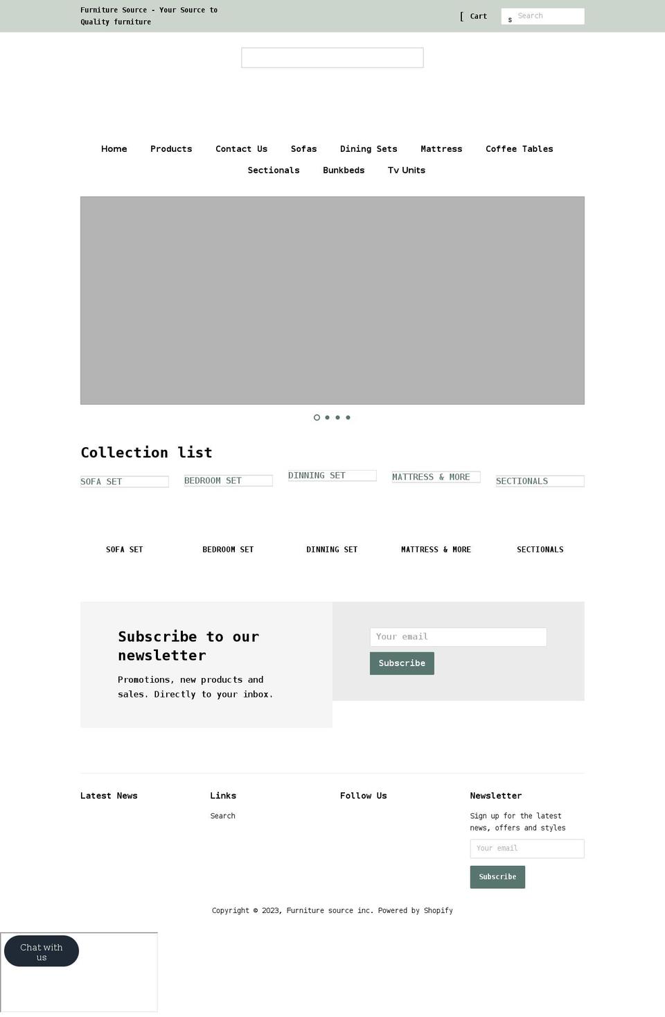 thefurnituresource.ca shopify website screenshot