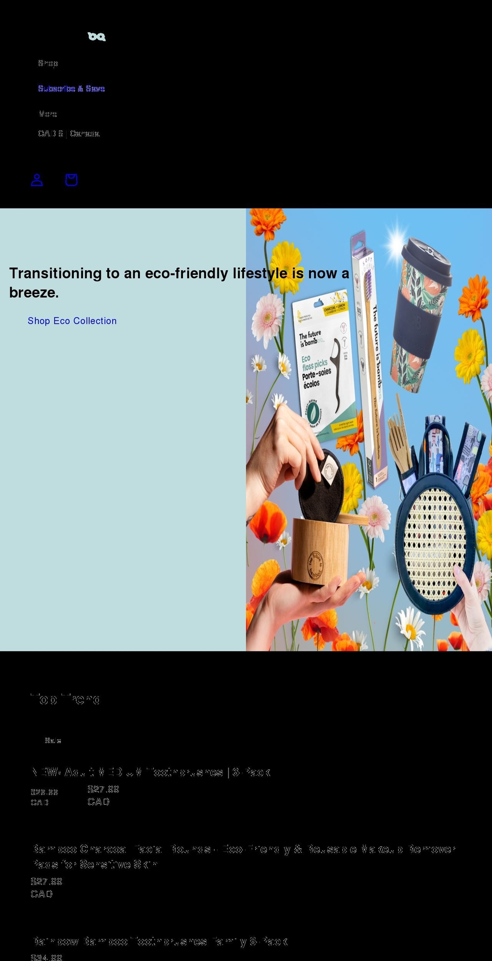 thefutureisbamboo.com shopify website screenshot