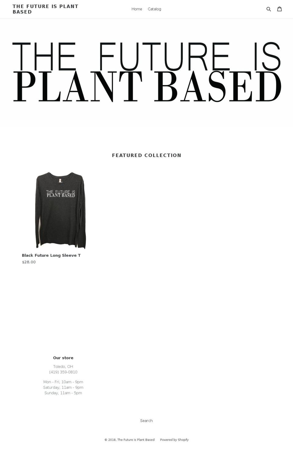 thefutureisplantbased.com — Shopify storefront screenshot