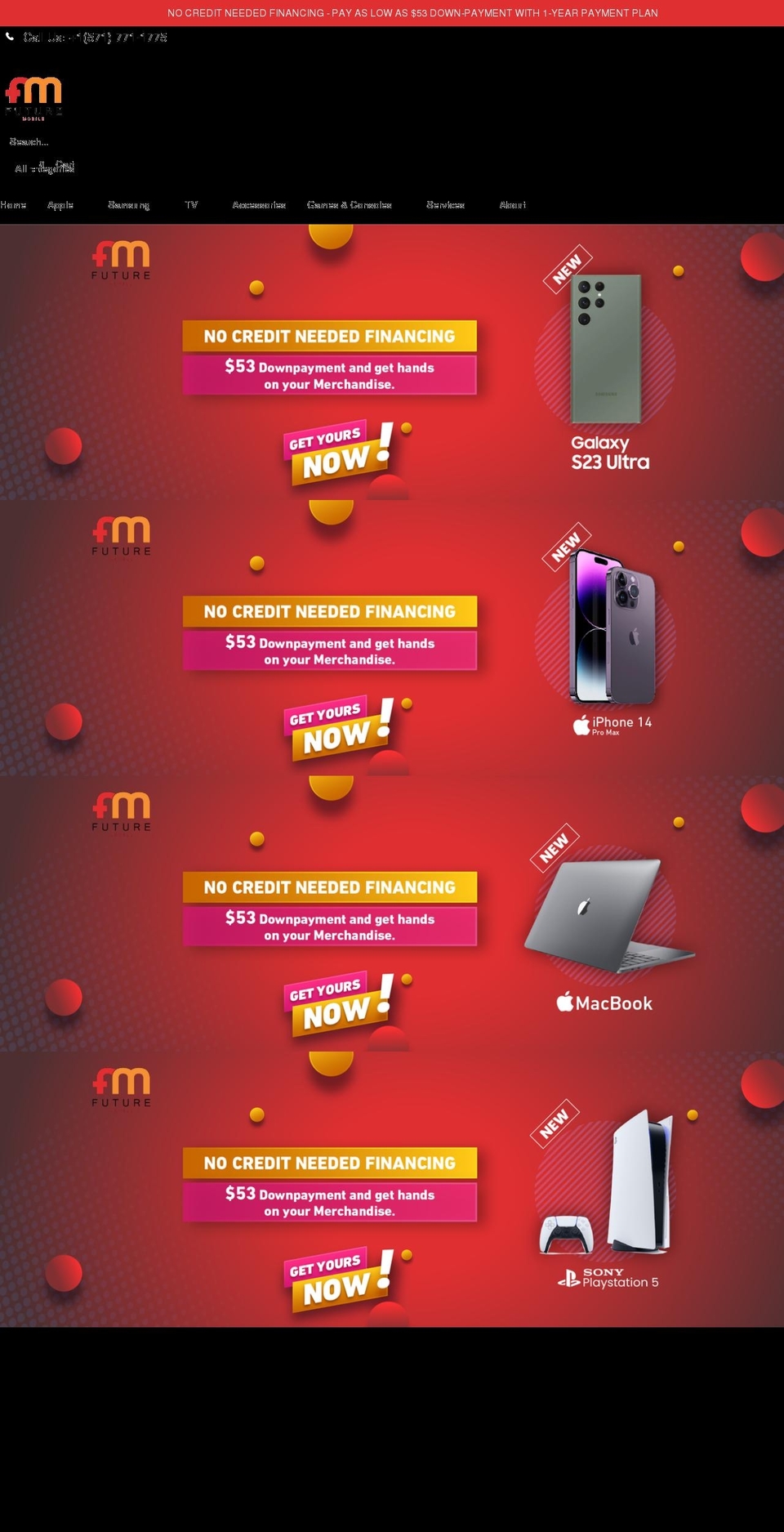 thefuturemobile.com shopify website screenshot
