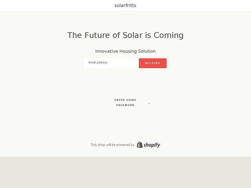 thefutureofsolar.com — Shopify storefront screenshot