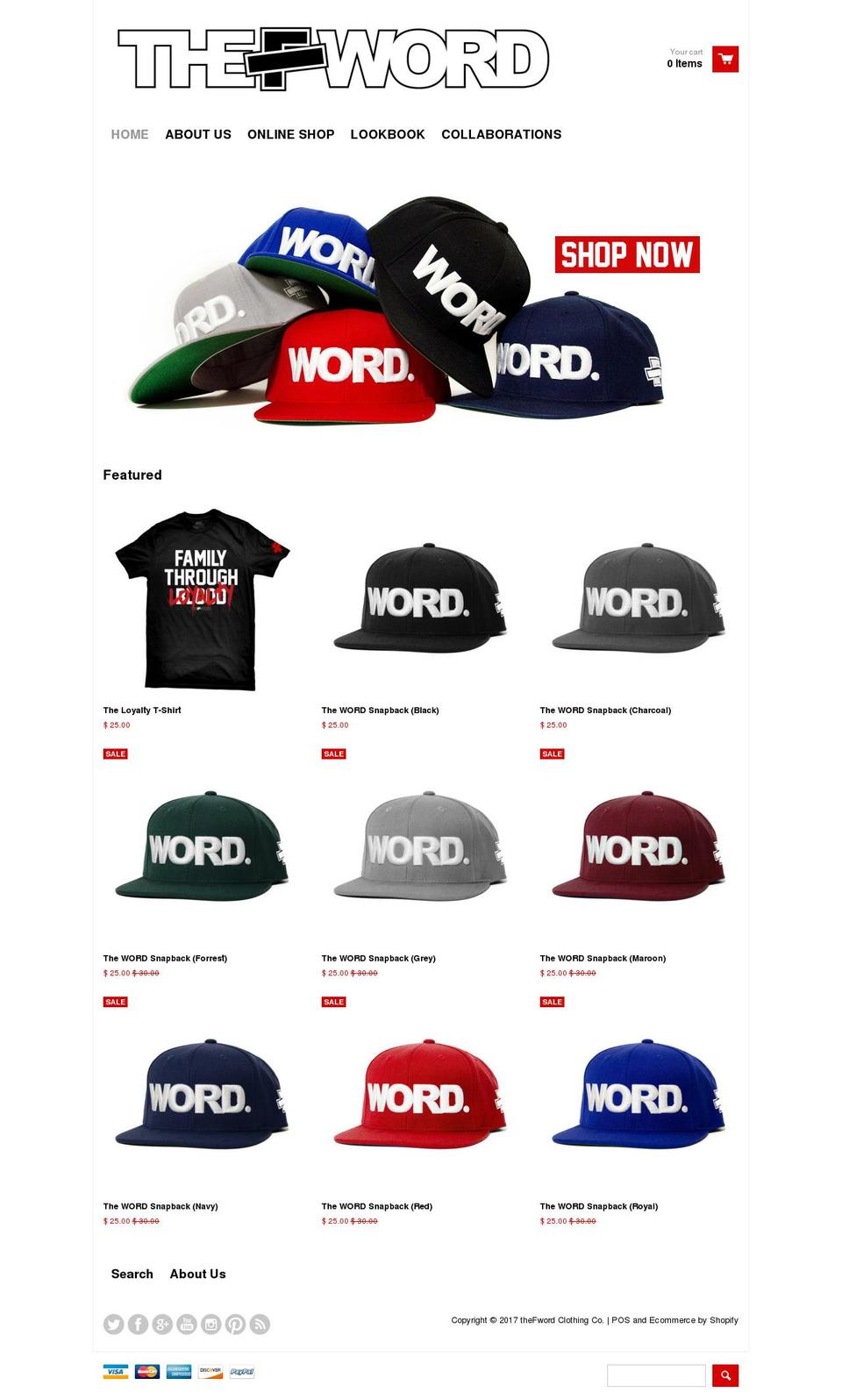 thefwordclothing.com shopify website screenshot