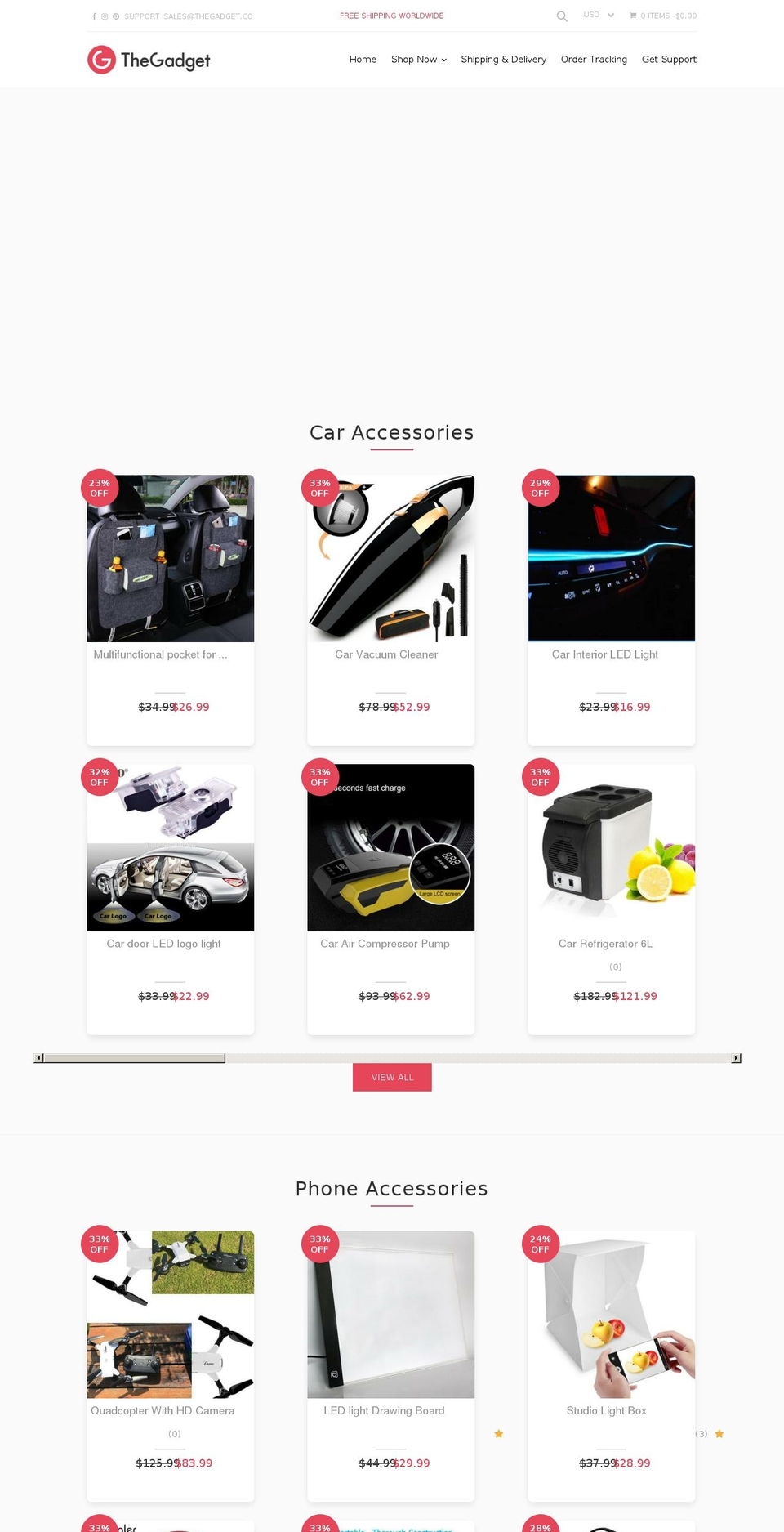 thegadget.co shopify website screenshot