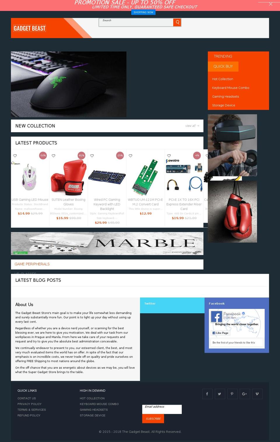 fastest-sportswear-v1-1-9 Shopify theme site example thegadgetbeast.com