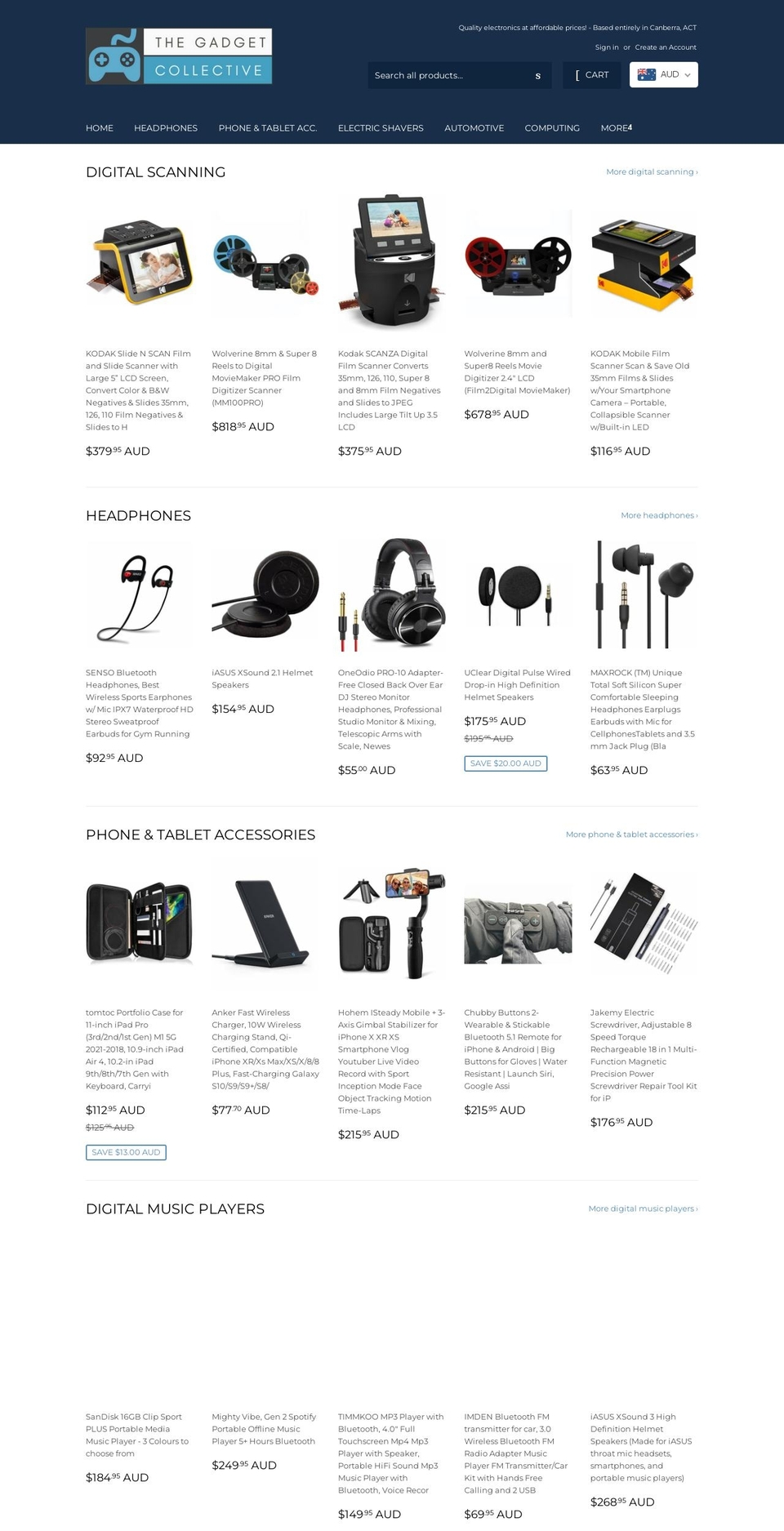thegadgetcollective.com.au shopify website screenshot