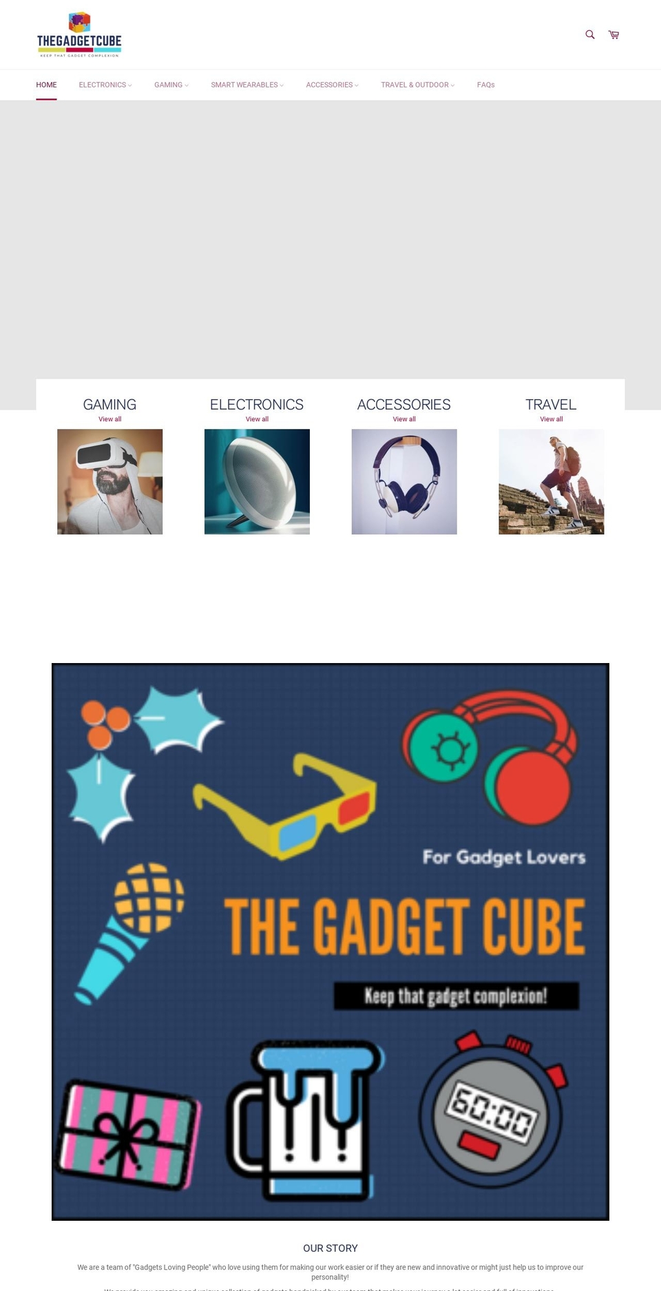 thegadgetcube.com — Shopify storefront screenshot