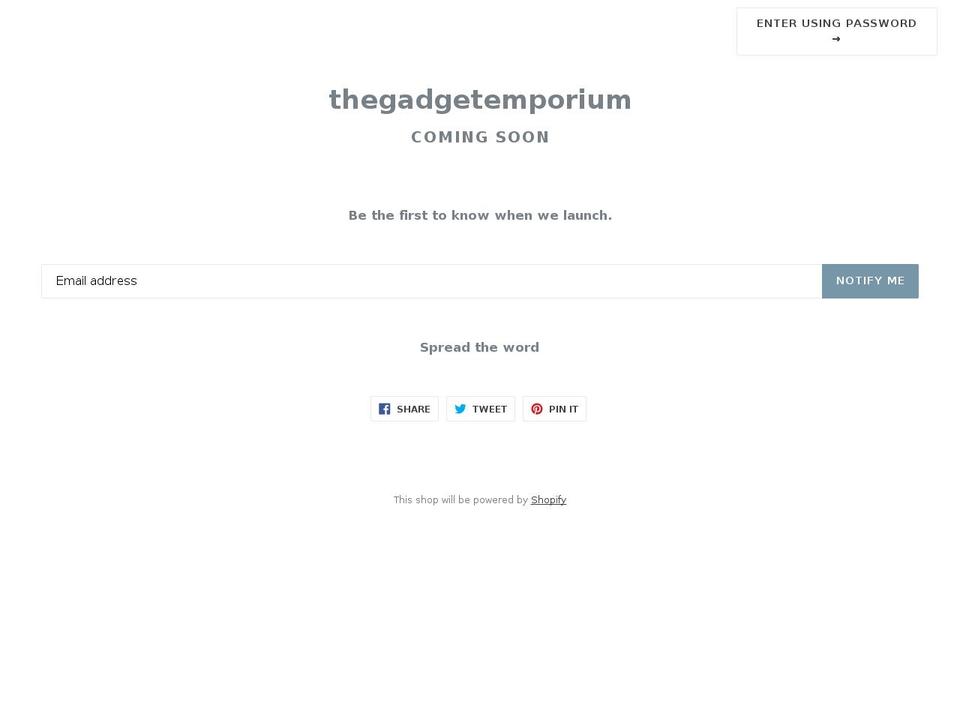 thegadgetemporium.com shopify website screenshot