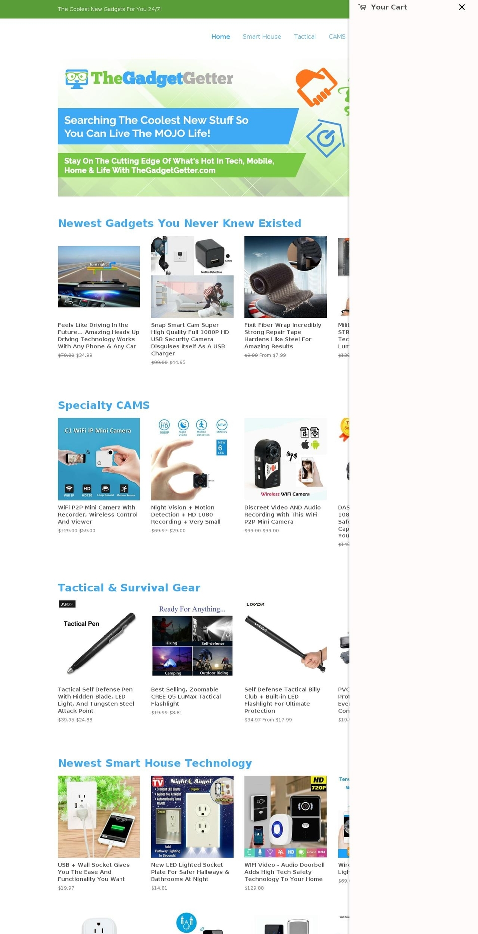 thegadgetgetter.com — Shopify storefront screenshot