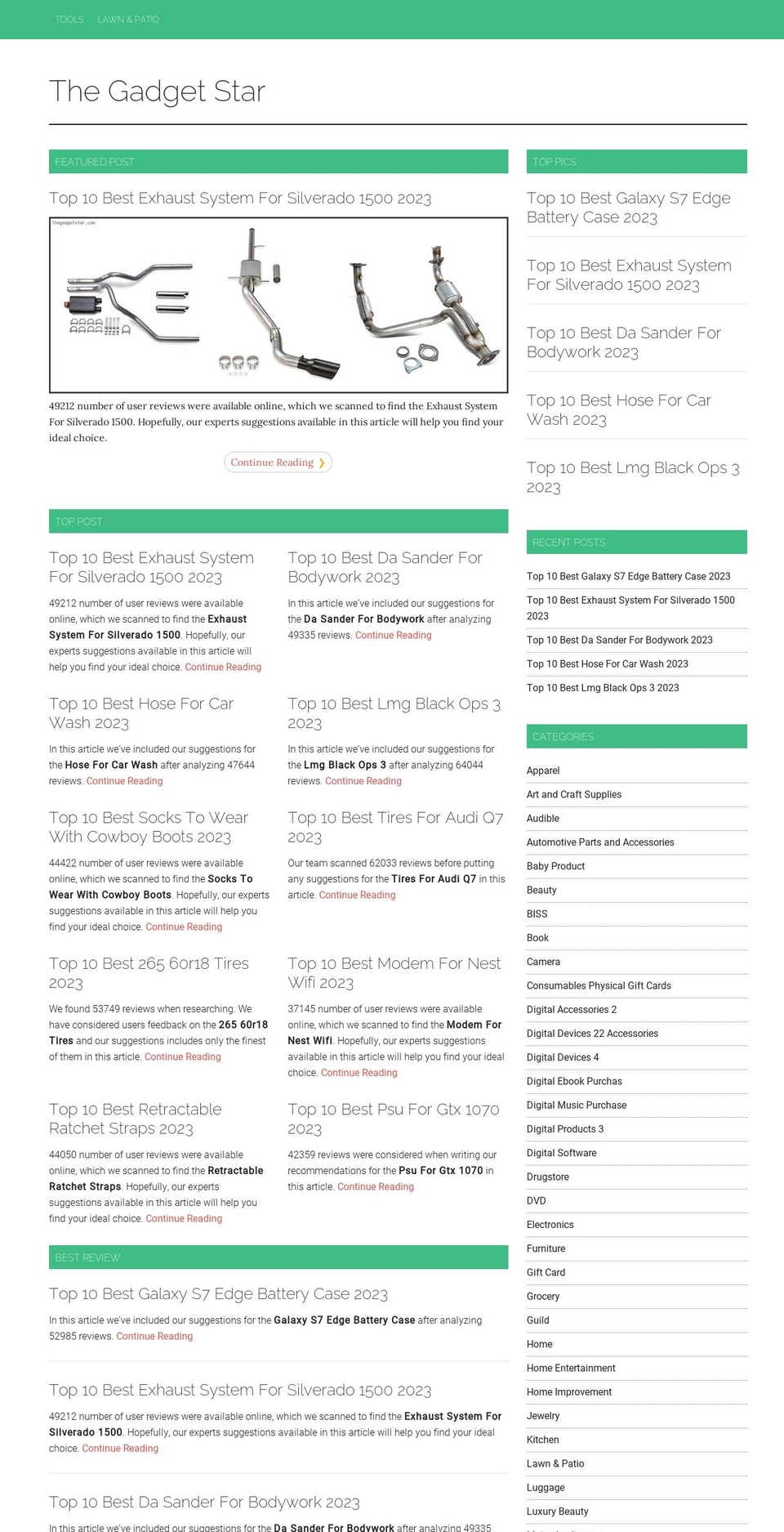 thegadgetstar.com — Shopify storefront screenshot