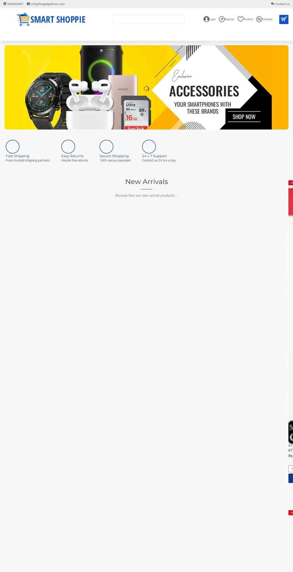 thegadgettown.com — Shopify storefront screenshot
