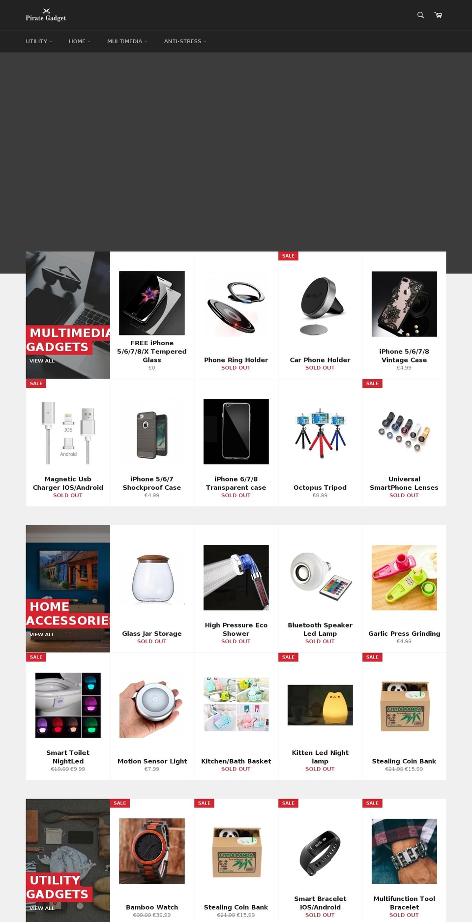 thegadjetstore.com — Shopify storefront screenshot