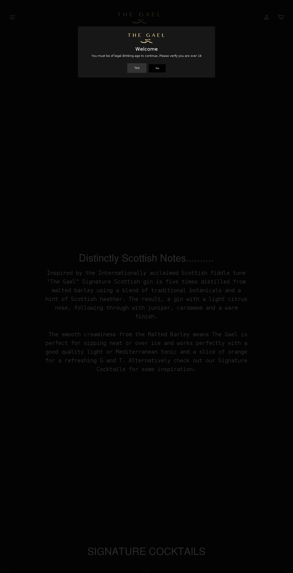 thegael.co.uk shopify website screenshot