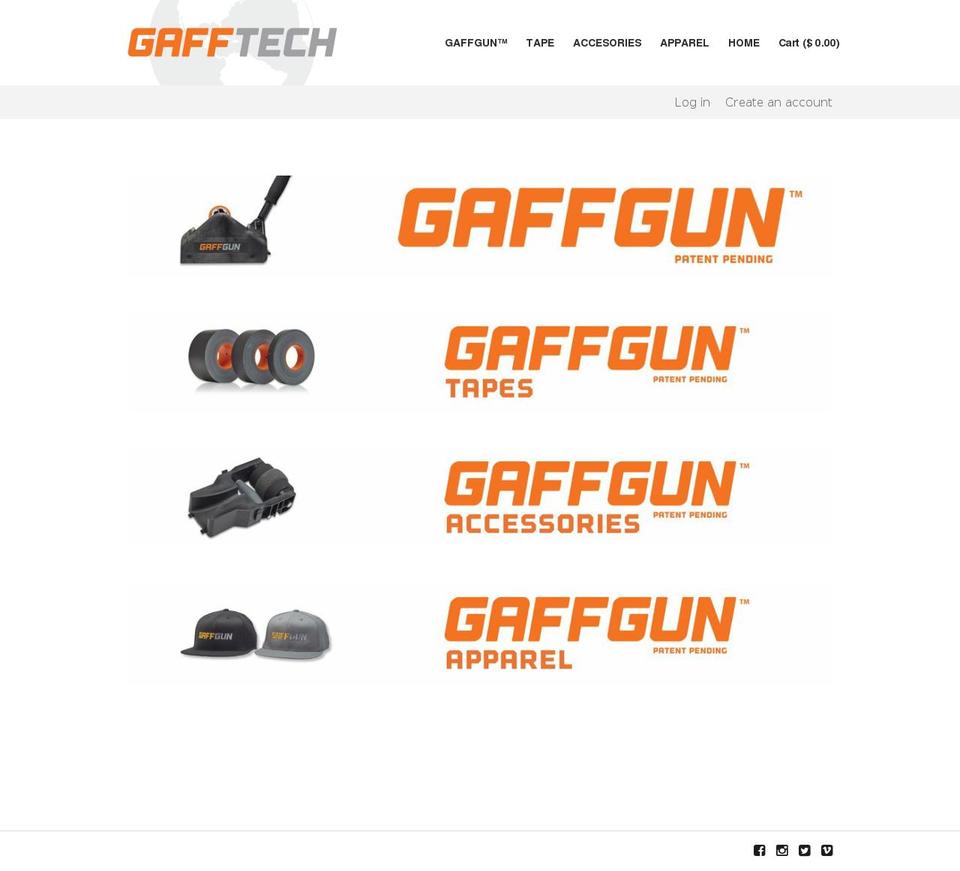 thegaffgun.com shopify website screenshot
