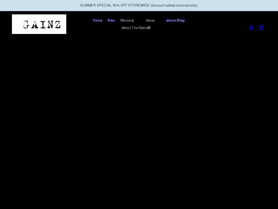 thegainz.net shopify website screenshot