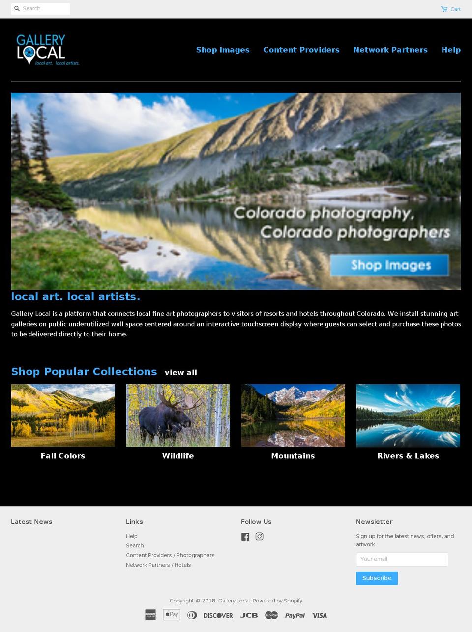 thegallerylocal.com — Shopify storefront screenshot