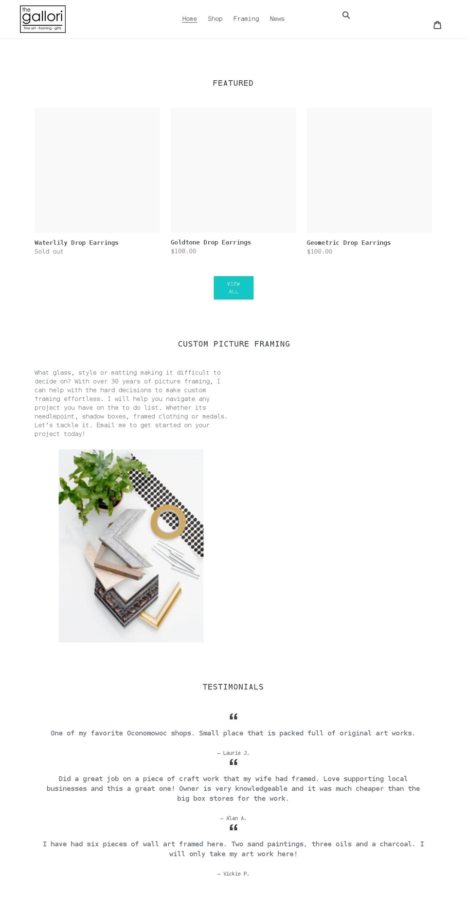 thegallori.com shopify website screenshot