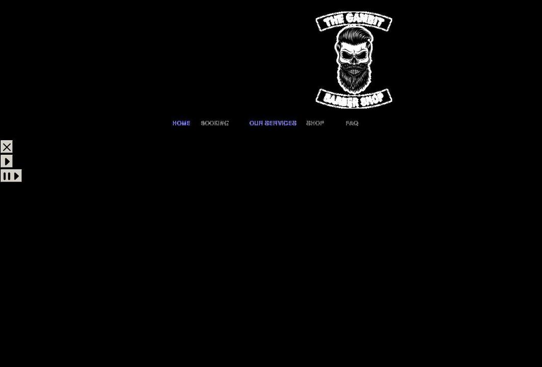 thegambitbarbershop.com shopify website screenshot