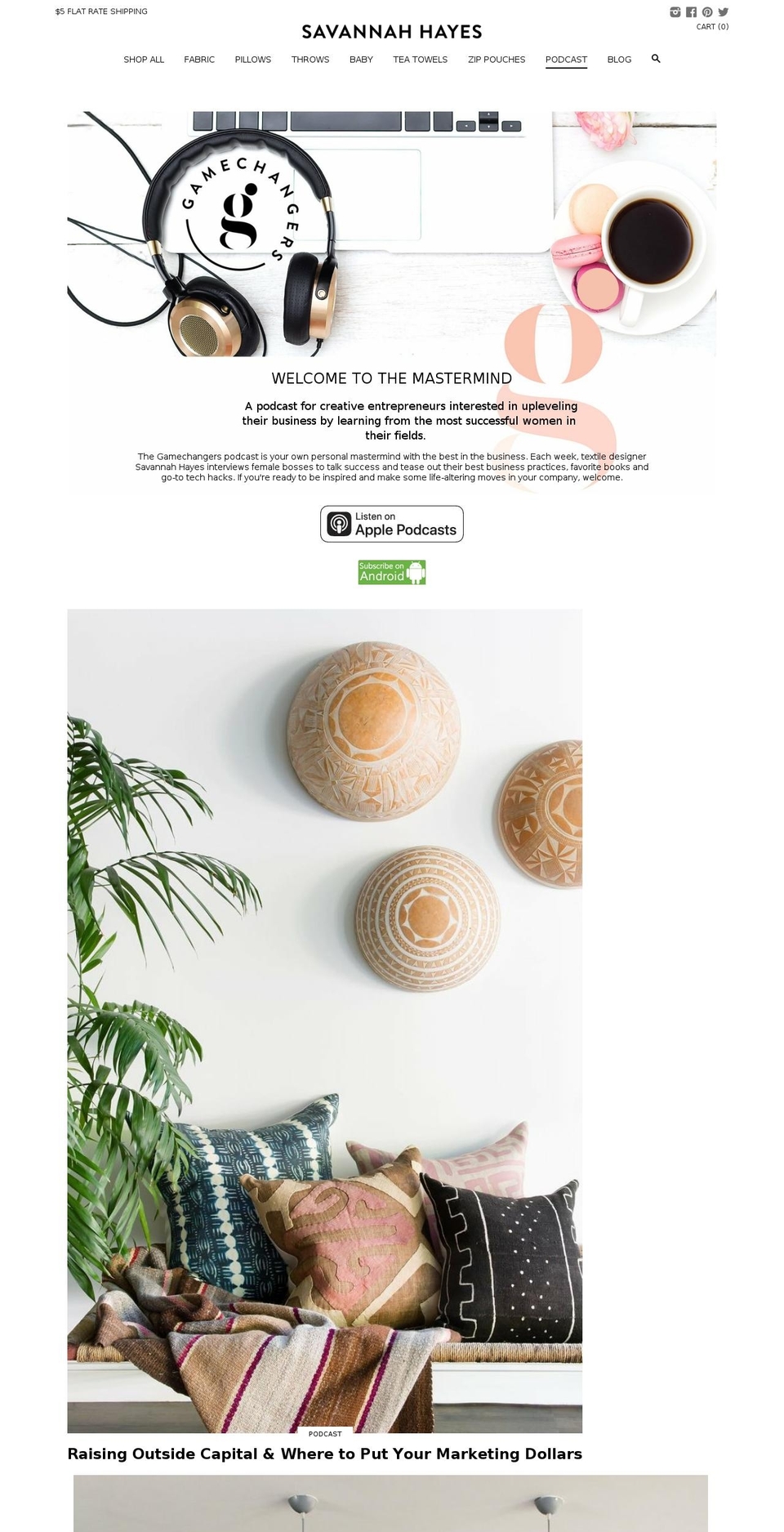 thegamechangerspodcast.com — Shopify storefront screenshot
