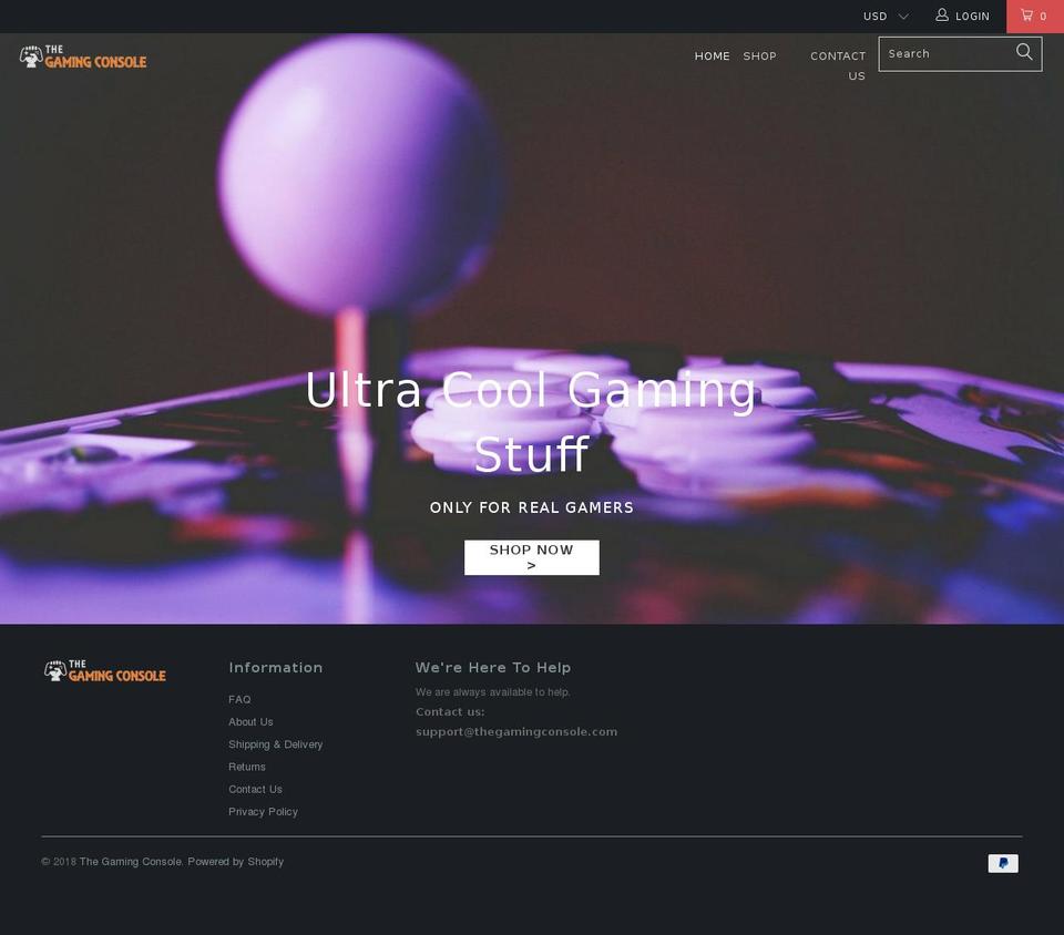 thegamingconsole.com — Shopify storefront screenshot