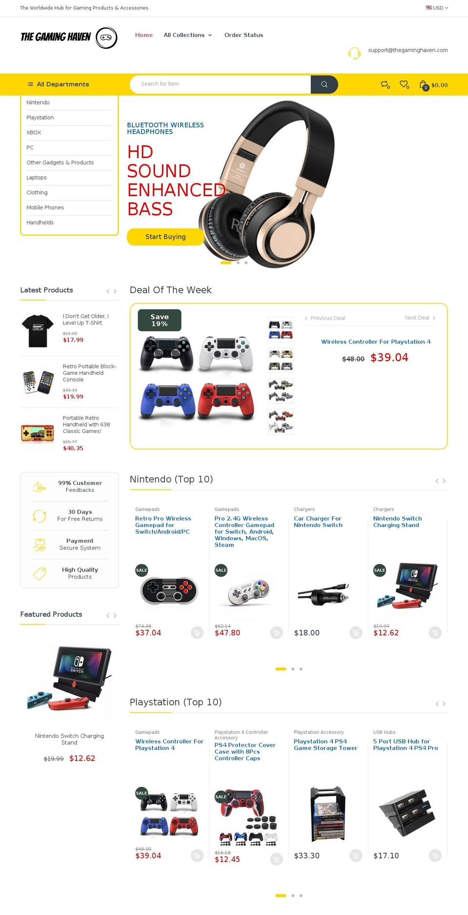 electro-v2-0-home-2 Shopify theme site example thegaminghaven.com