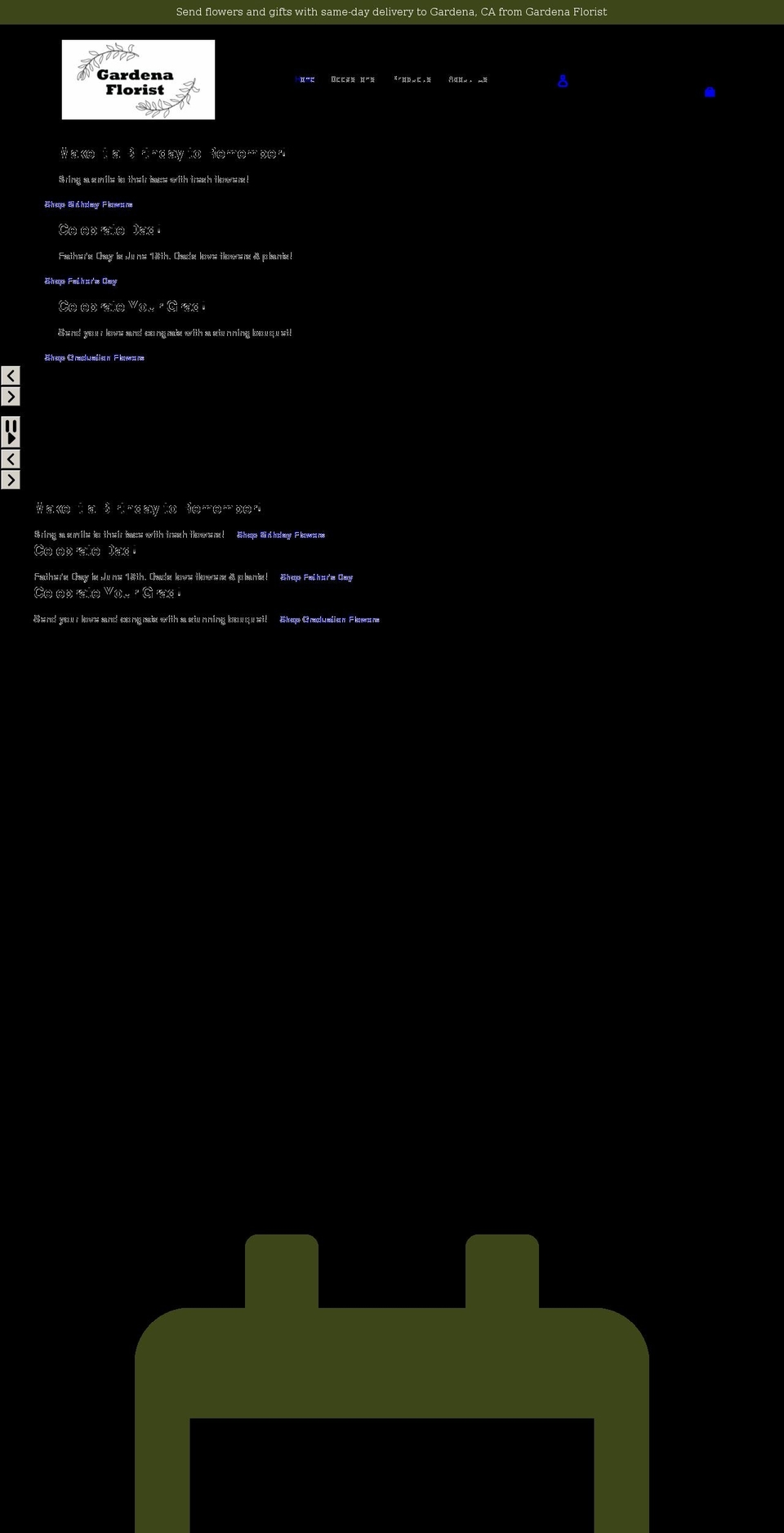 mol-standard- Shopify theme site example thegardenaflorist.com