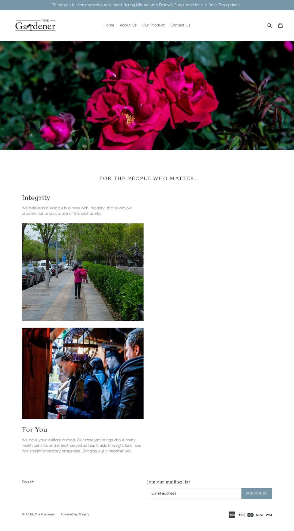 thegardenersg.com — Shopify storefront screenshot