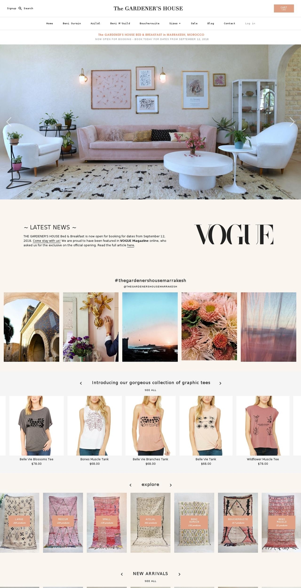 thegardenershouse.com — Shopify storefront screenshot