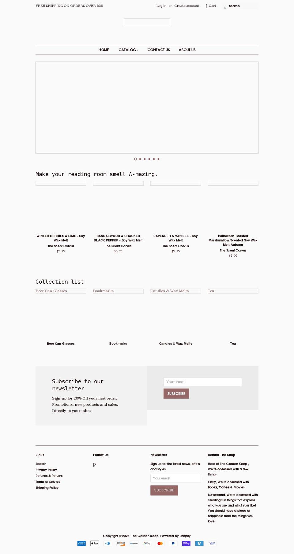 thegardenkeep.com shopify website screenshot