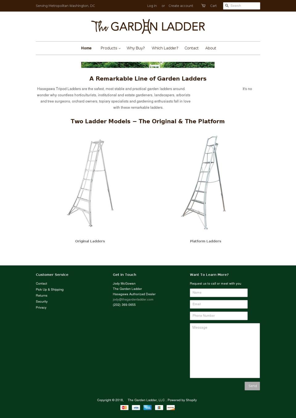 thegardenladder.com shopify website screenshot