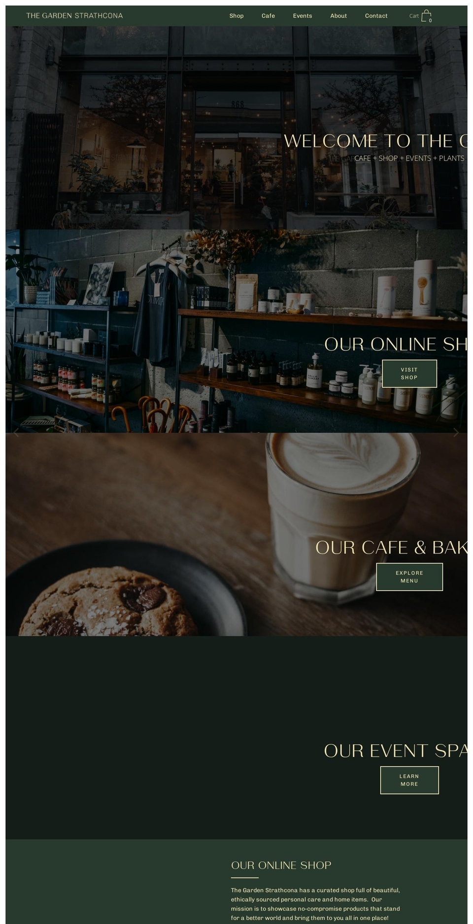 thegardenstrathcona.com shopify website screenshot