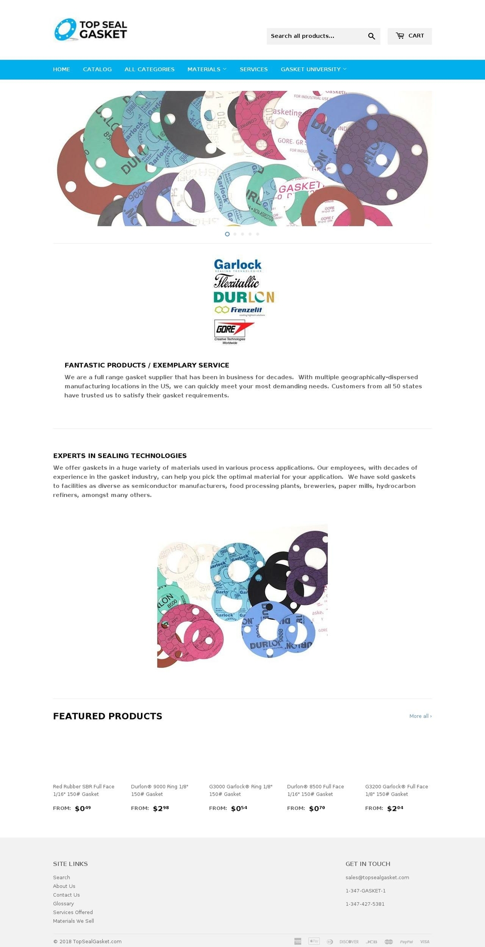 thegasketfactory.com — Shopify storefront screenshot