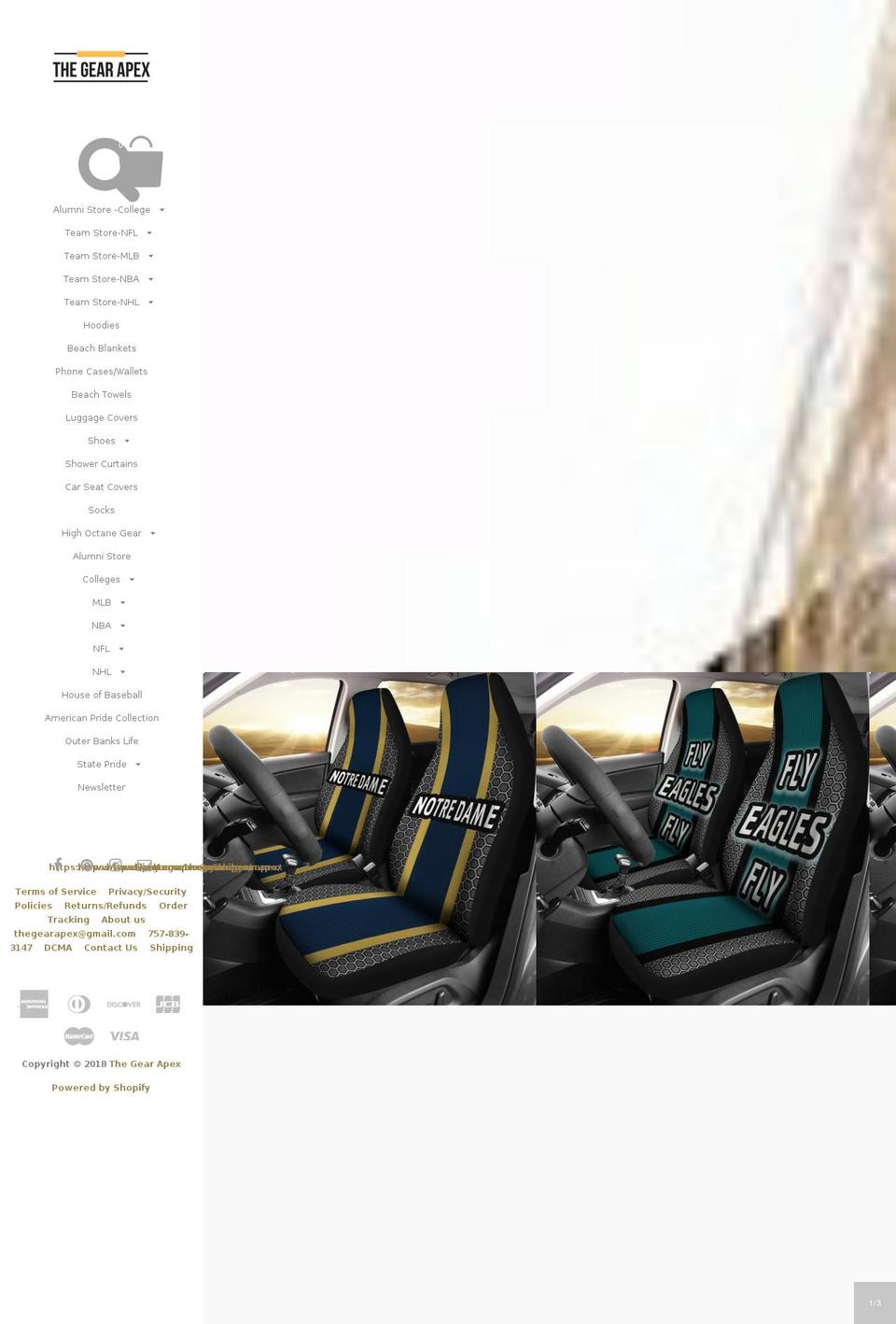 thegearapex.com — Shopify storefront screenshot